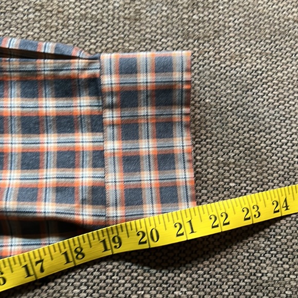 JoS A BANK Plaid Shirt with Orange and‎ Gray Pattern Mens size XL - Picture 4 of 10
